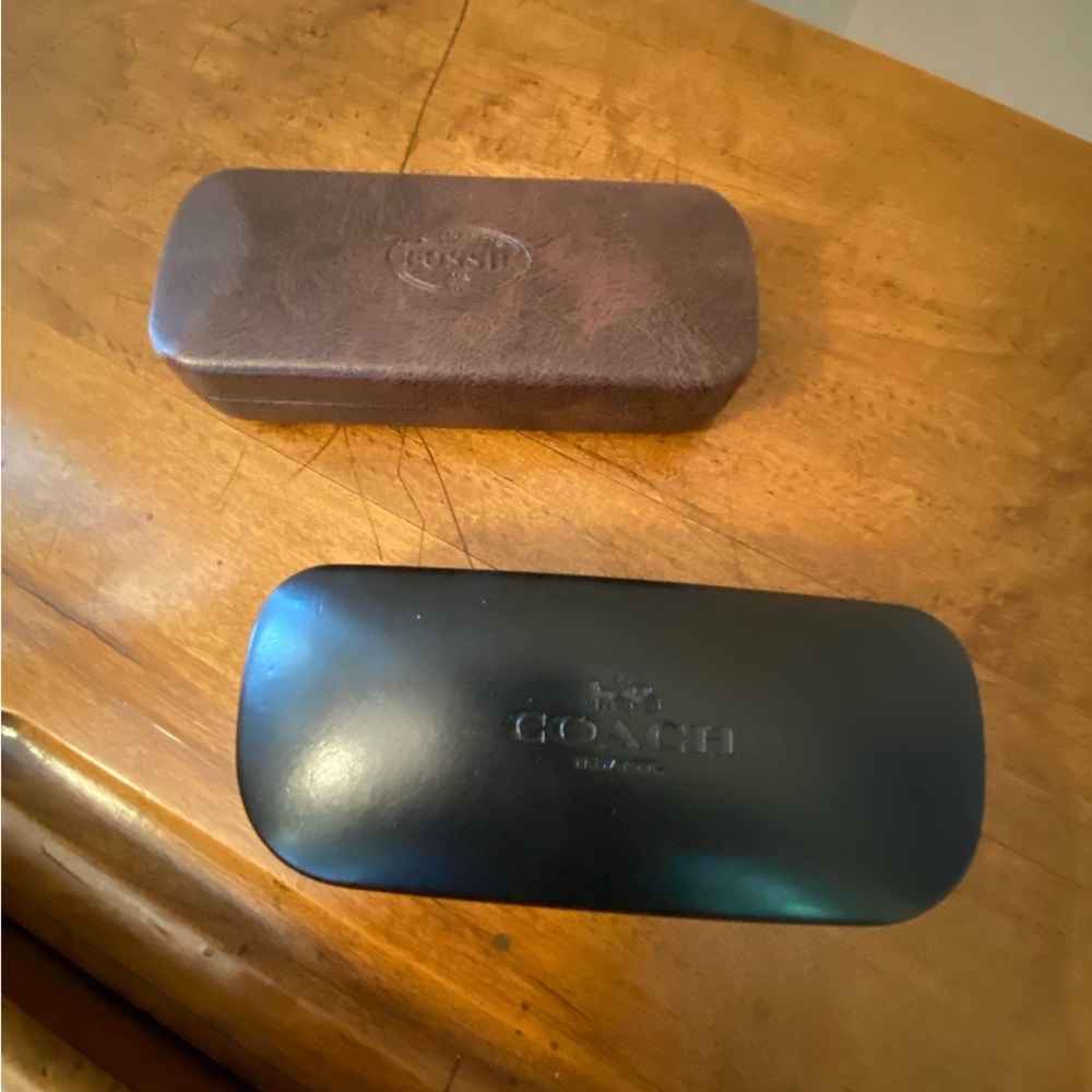 Lot Of 2 Coach & Fossil Eyeglass Cases Storage